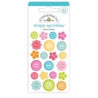 Doodlebug Cute & Crafty Sticker - Cute As A Button